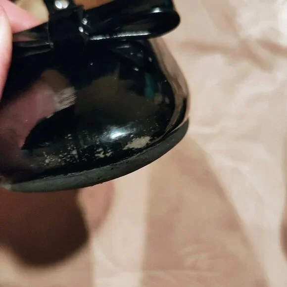 The Children's Place Black Jeweled Ballet Flats Girl Size 9 - Picture 6 of 8